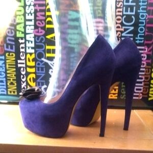 Pleasing Purple Suede Stilettos!.